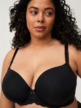 TORRID Perfect T-Shirt Push-Up Bra NWT Size 48DD Size 48E Solid Black Plus Size
